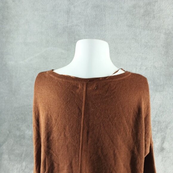 NWT STYLE&CO Basic Tunic Sweater MEDIUM(8-10) Brown Pullover Cotton French Seam - Picture 8 of 11